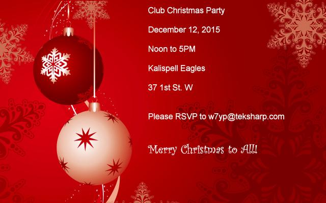 2015 Christmas Party Announcement